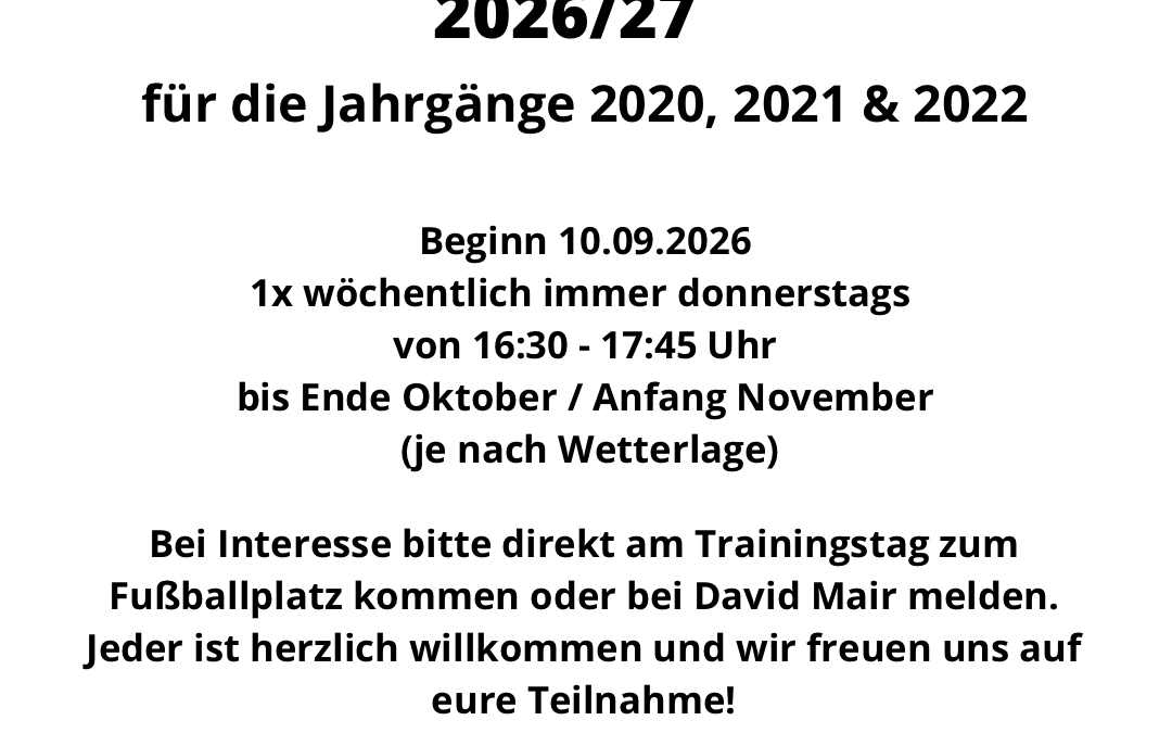Fussballschule 26/27